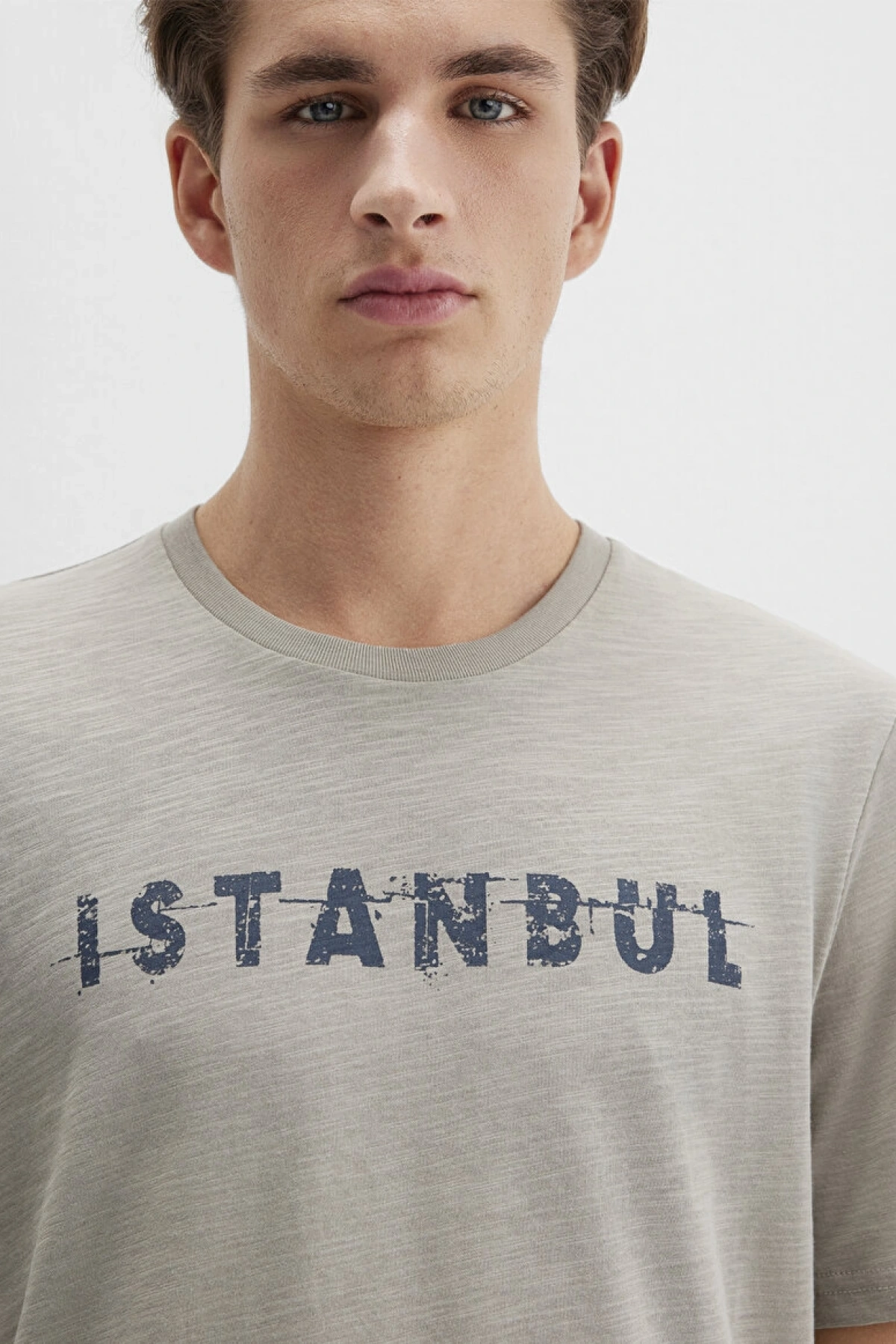 İstanbul Baskılı Bej Tişört