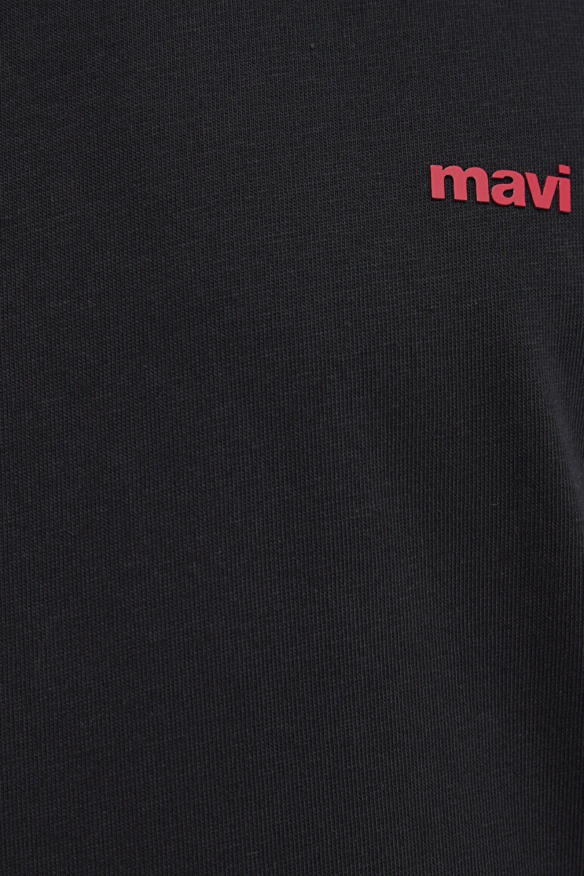 Mavi Logo Baskılı Siyah Basic Tişört