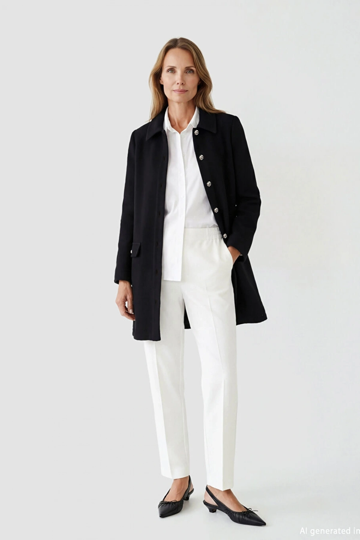 LCW Grace Siyah Gömlek Yaka Dokulu Kadın Triko Hırka