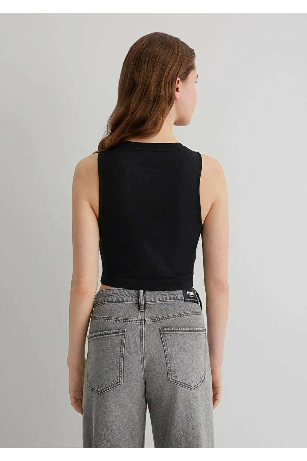 Mavi Kadın Kolsuz Siyah Basic Atlet