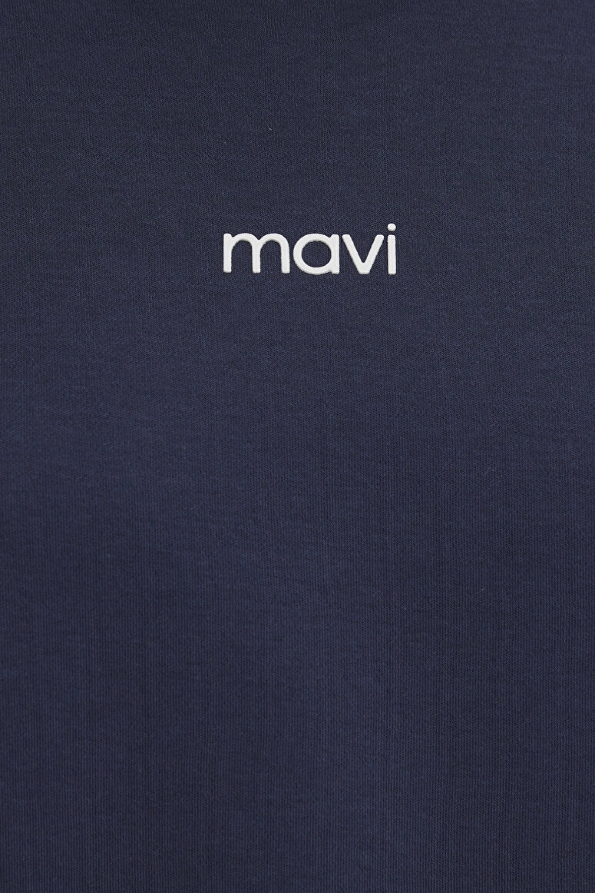 Mavi Logo Baskılı İnterlok Lacivert Tişört