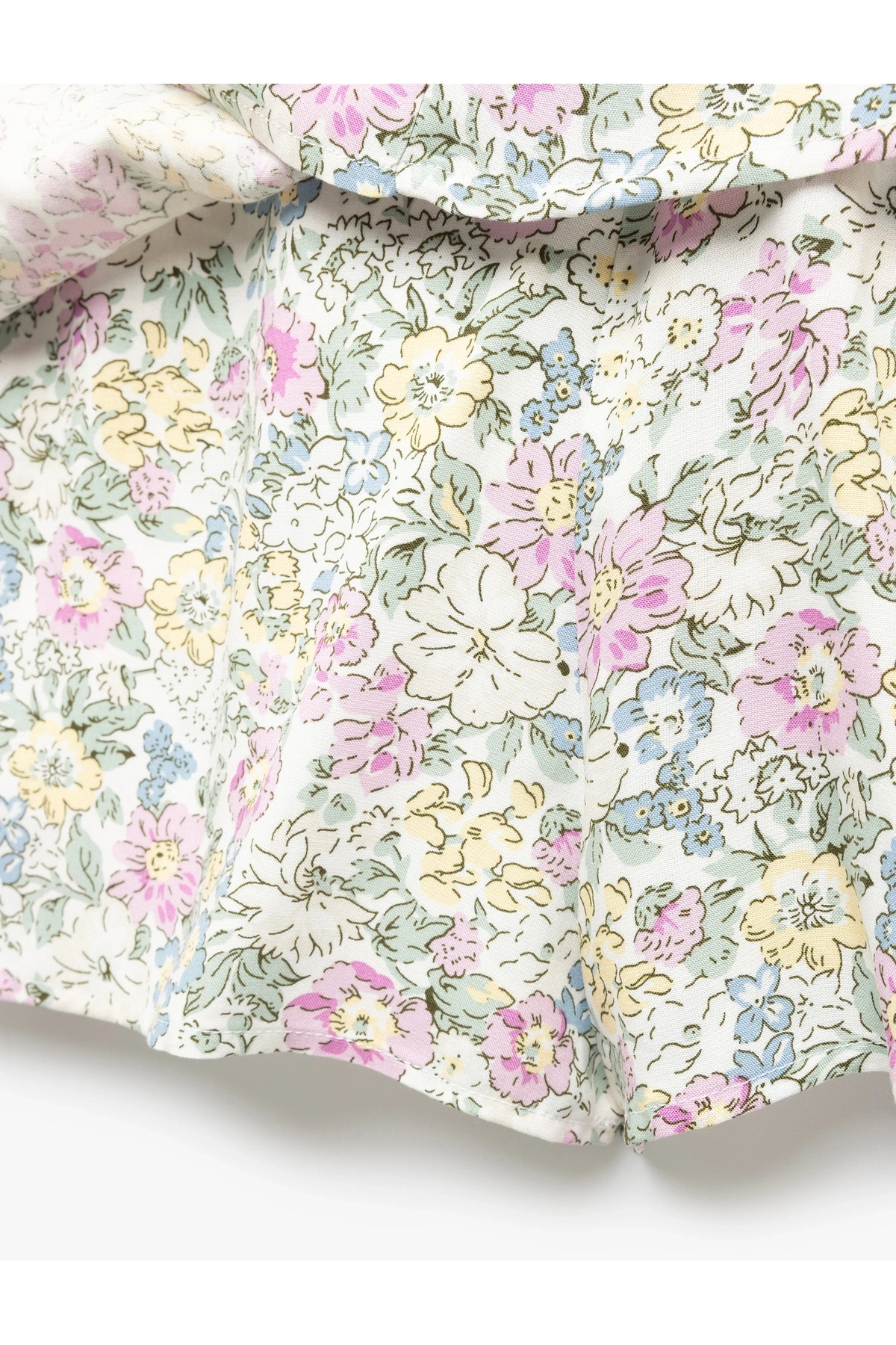 Koton Çiçekli Viskon Volanlı Mini Şort Etek