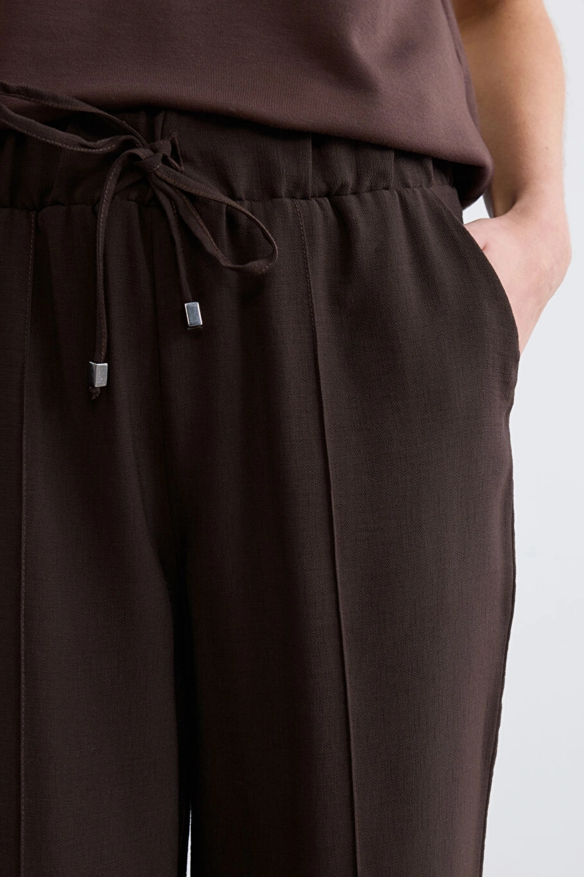 LCW EVERYDAY Kahverengi Beli Lastikli Kadın Pantolon