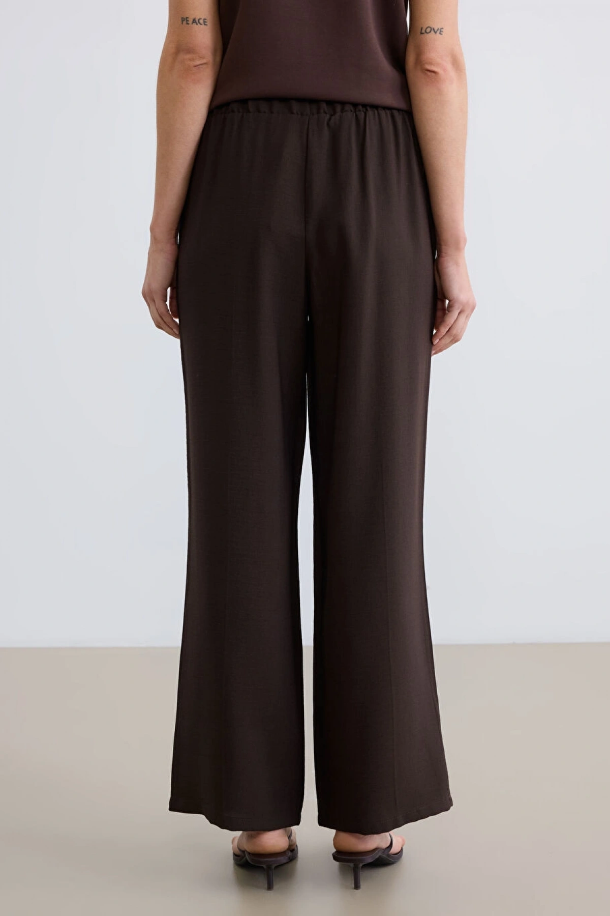 LCW EVERYDAY Kahverengi Beli Lastikli Kadın Pantolon