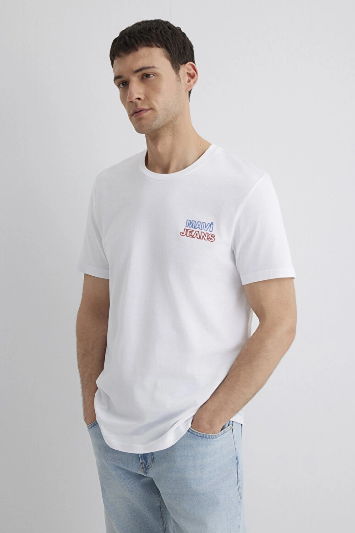 Mavi Jeans Baskılı Beyaz Tişört