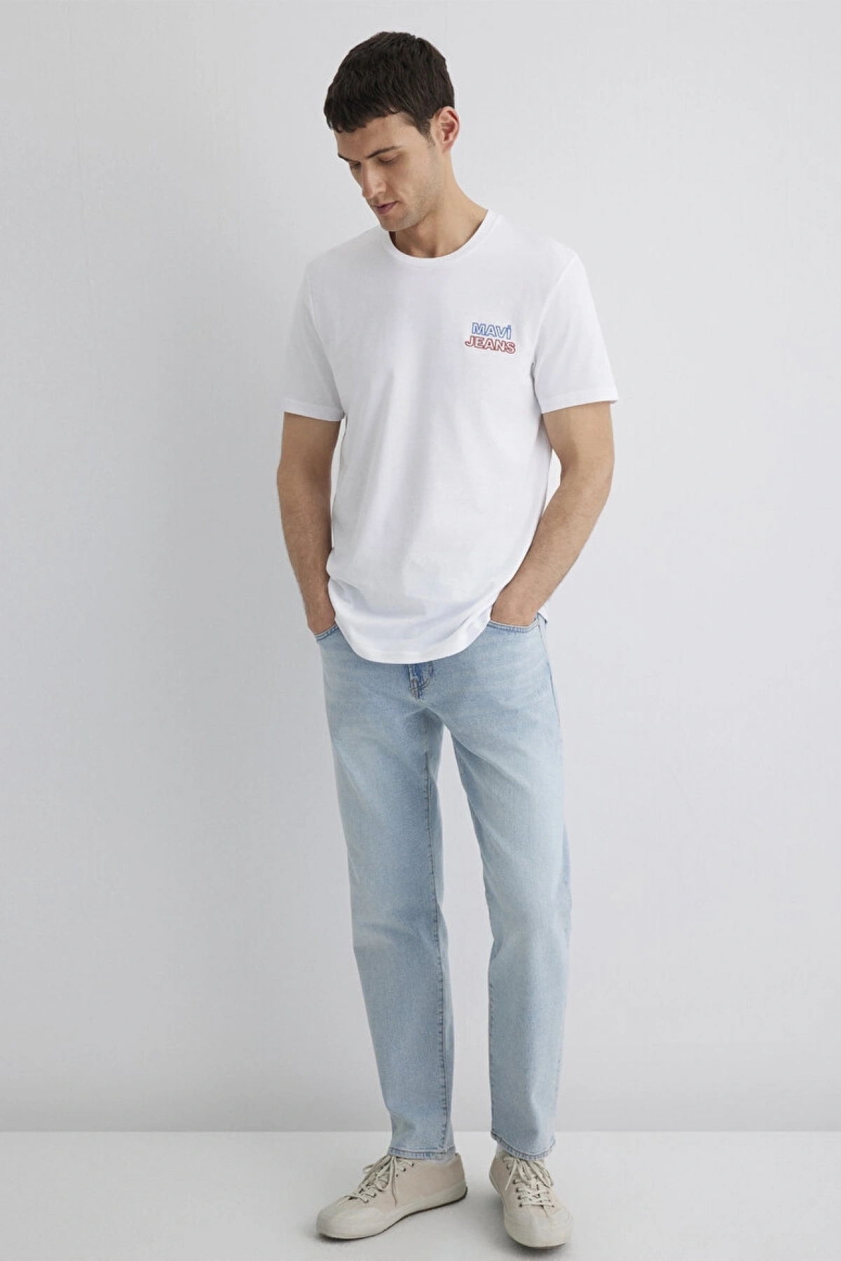 Mavi Jeans Baskılı Beyaz Tişört