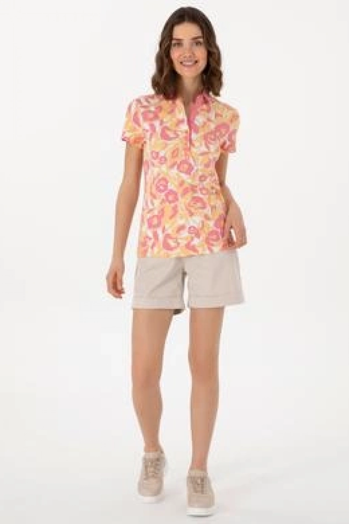 U.S POLO Kadın Pembe Polo Yaka Tişört