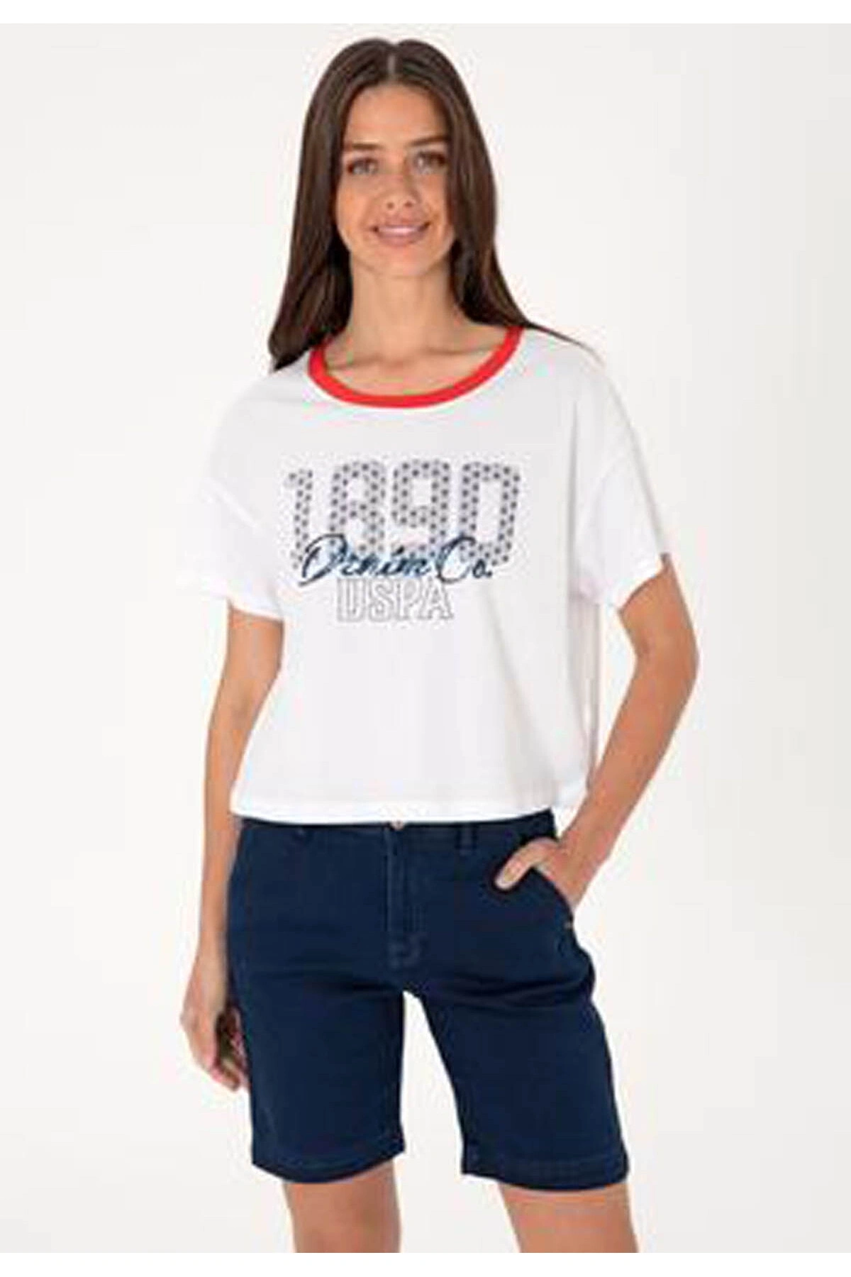 U.S. Polo Assn. U.S. Polo Assn. Gıanna Beyaz Kadın T-Shirt