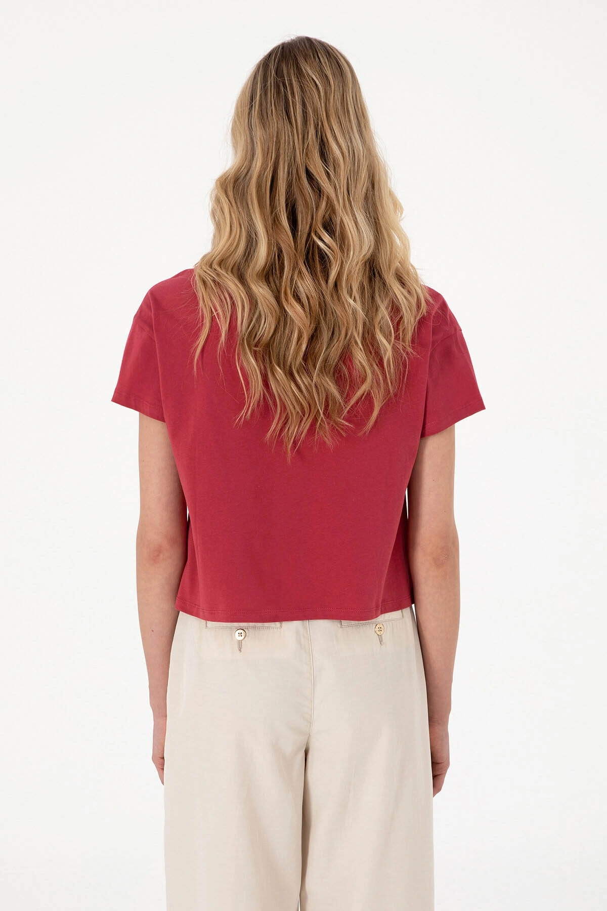 U.S. Polo Assn. U.S. Polo Assn. Gıselle Vişne Kadın T-Shirt