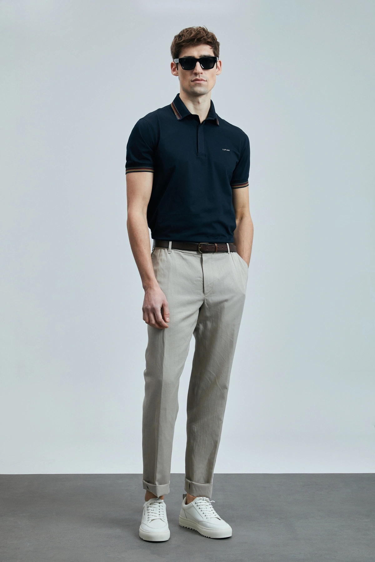 Lufian North Smart Erkek Polo Tişört Koyu Lacivert