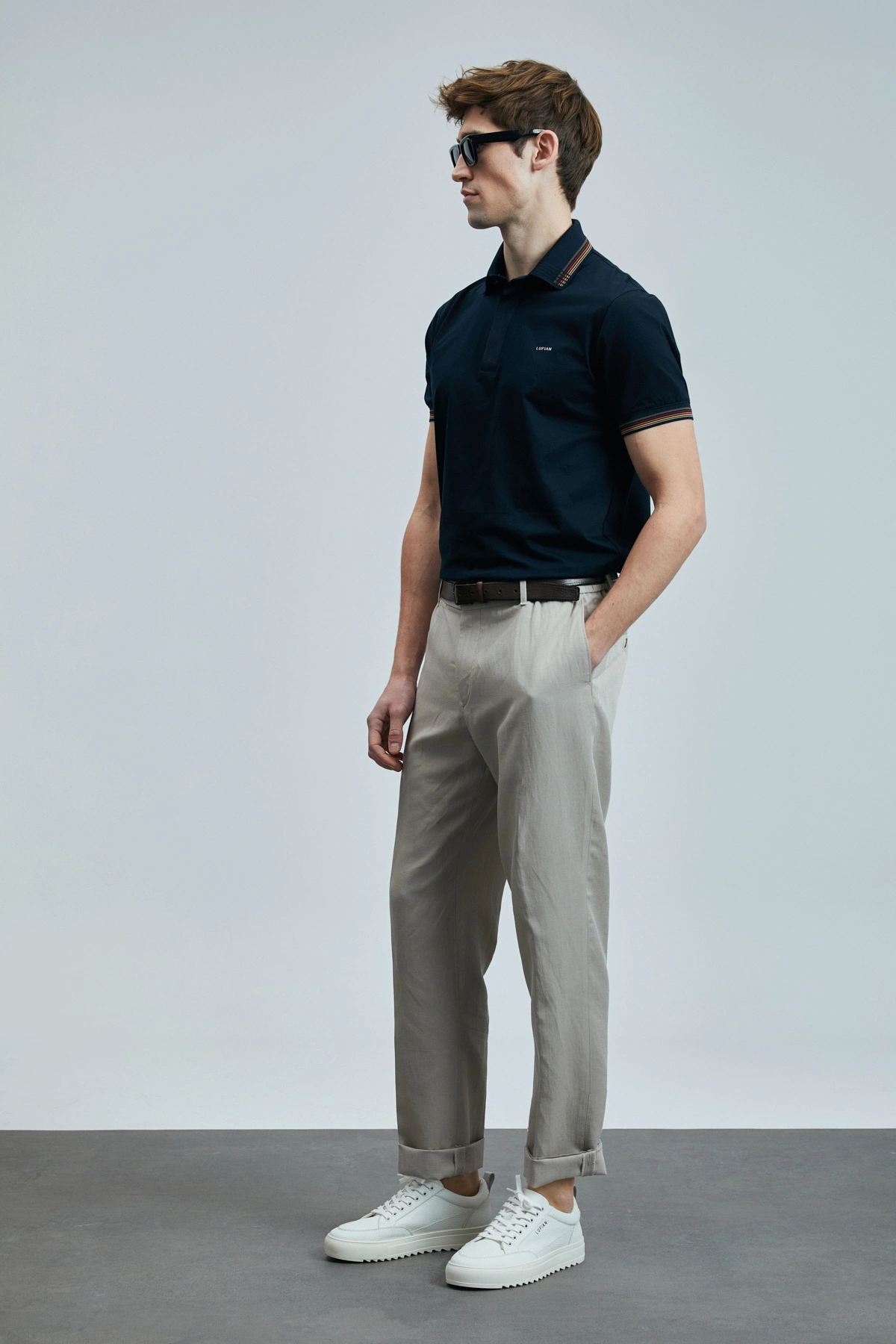 Lufian North Smart Erkek Polo Tişört Koyu Lacivert