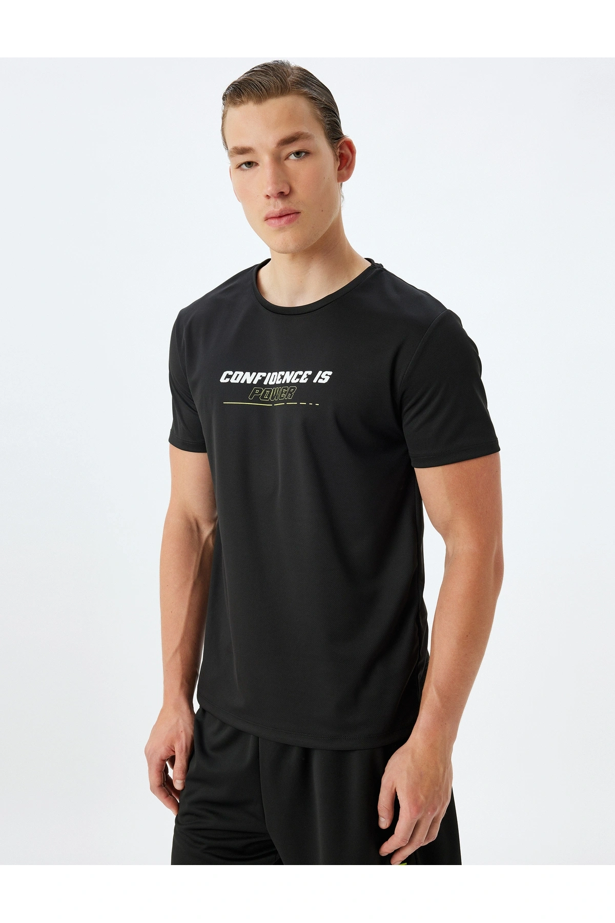 Koton Slogan Baskılı Bisiklet Yaka Kısa Kollu Spor Tişört