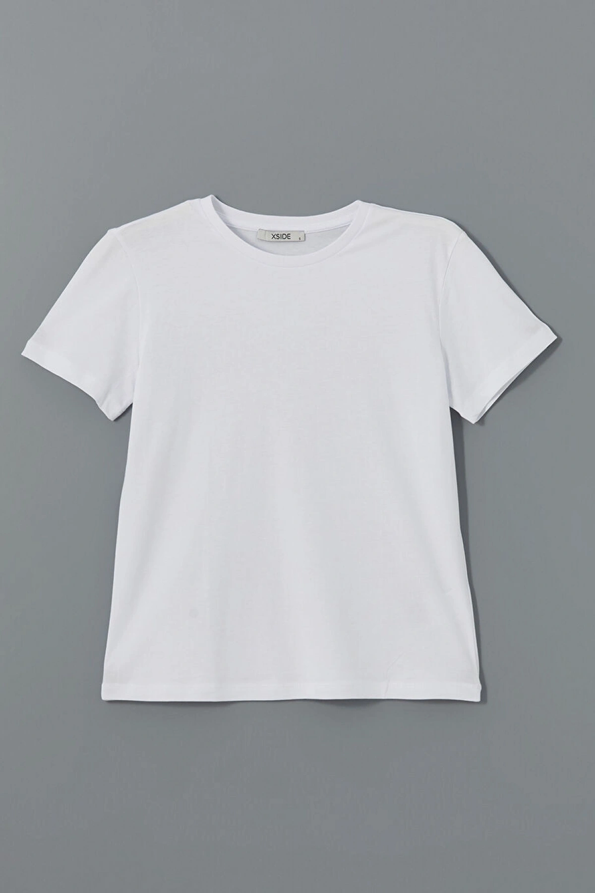 XSIDE Beyaz LC Waikiki Bisiklet Yaka Kadın Tişört