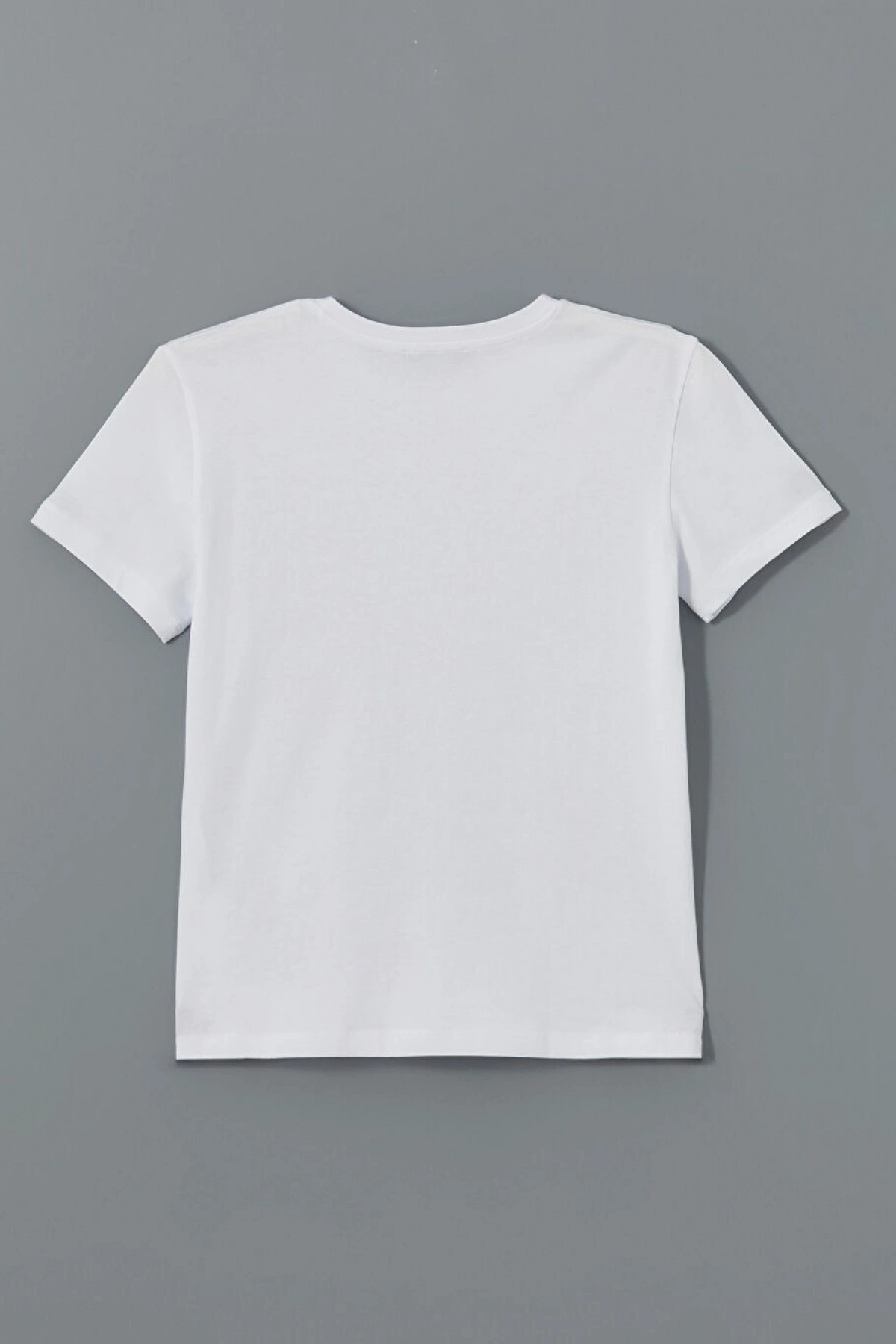 XSIDE Beyaz LC Waikiki Bisiklet Yaka Kadın Tişört