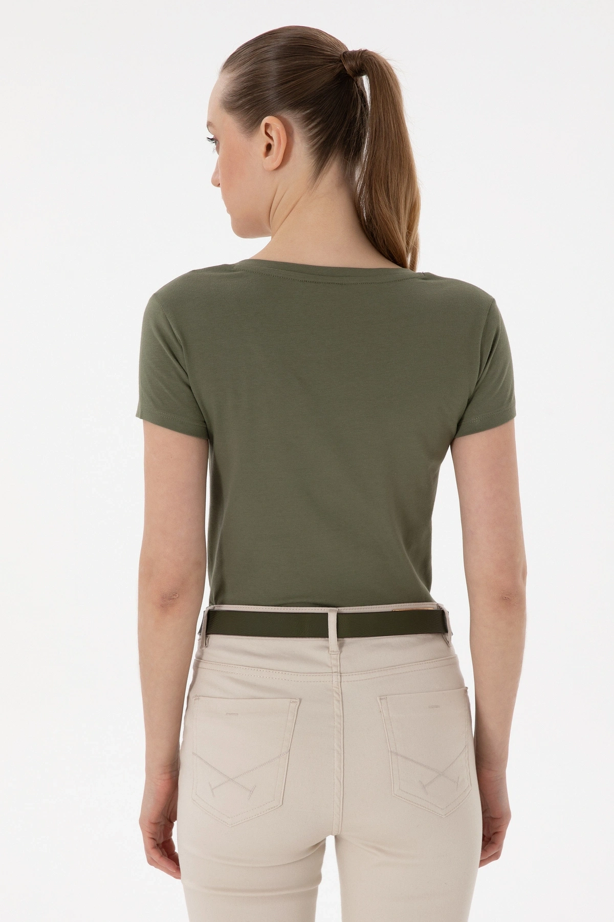 U.S. Polo Assn. Kadın V Yaka Basic