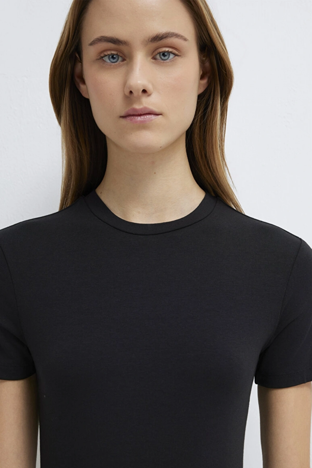 MAVİ Lux Touch Siyah Basic Modal Tişört