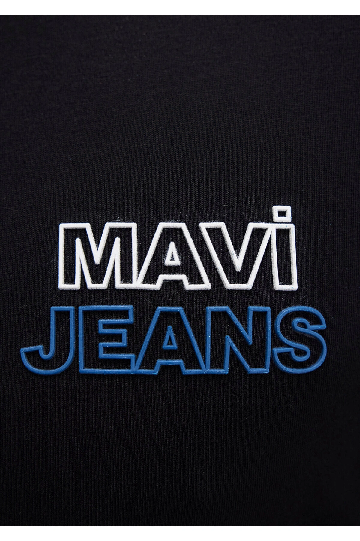 Mavi Jeans Baskılı Siyah Tişört Slim Fit / Dar Kesim