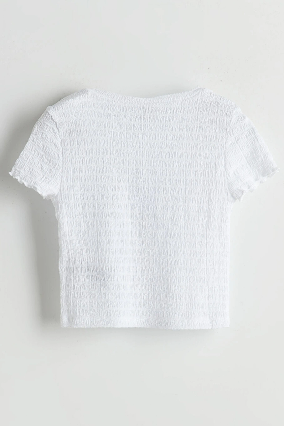 LCW Kids Beyaz Bisiklet Yaka Fiyonk Baskılı Kız Çocuk Tişört