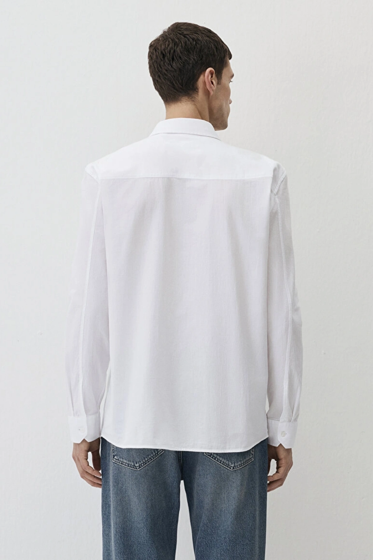 Mavi Uzun Kol Erkek Gömlek