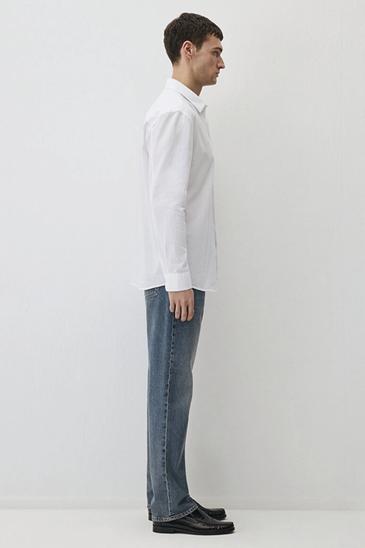 Mavi Uzun Kol Erkek Gömlek