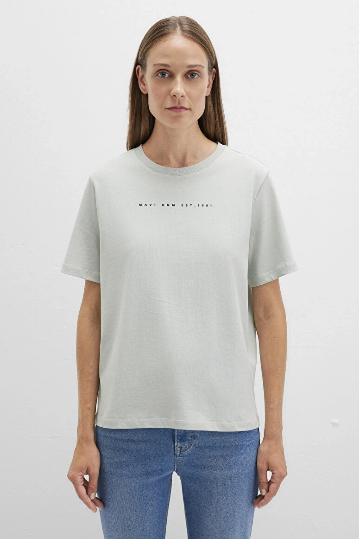 Mavi Baskılı Yeşil Tişört Regular Fit