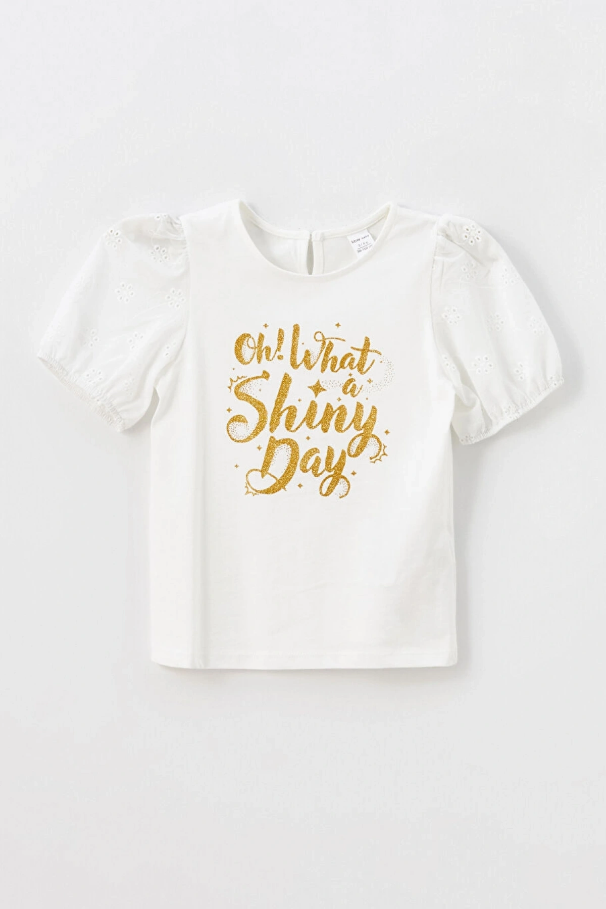 LC Waikiki Bisiklet Yaka Kısa Kollu Baskılı Kız Bebek Tişört