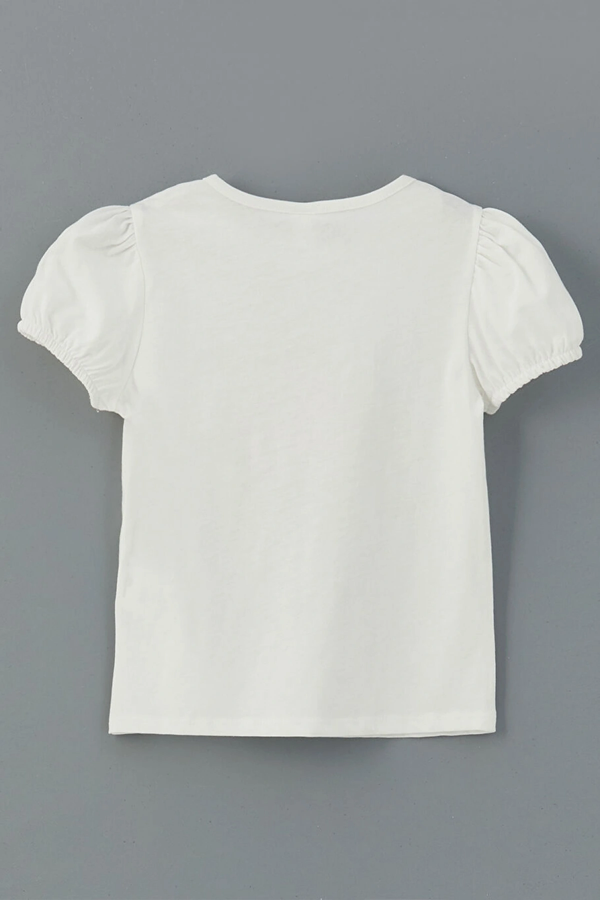 LC Waikiki LCW Kids Bisiklet Yaka Baskılı Kız Çocuk Tişört