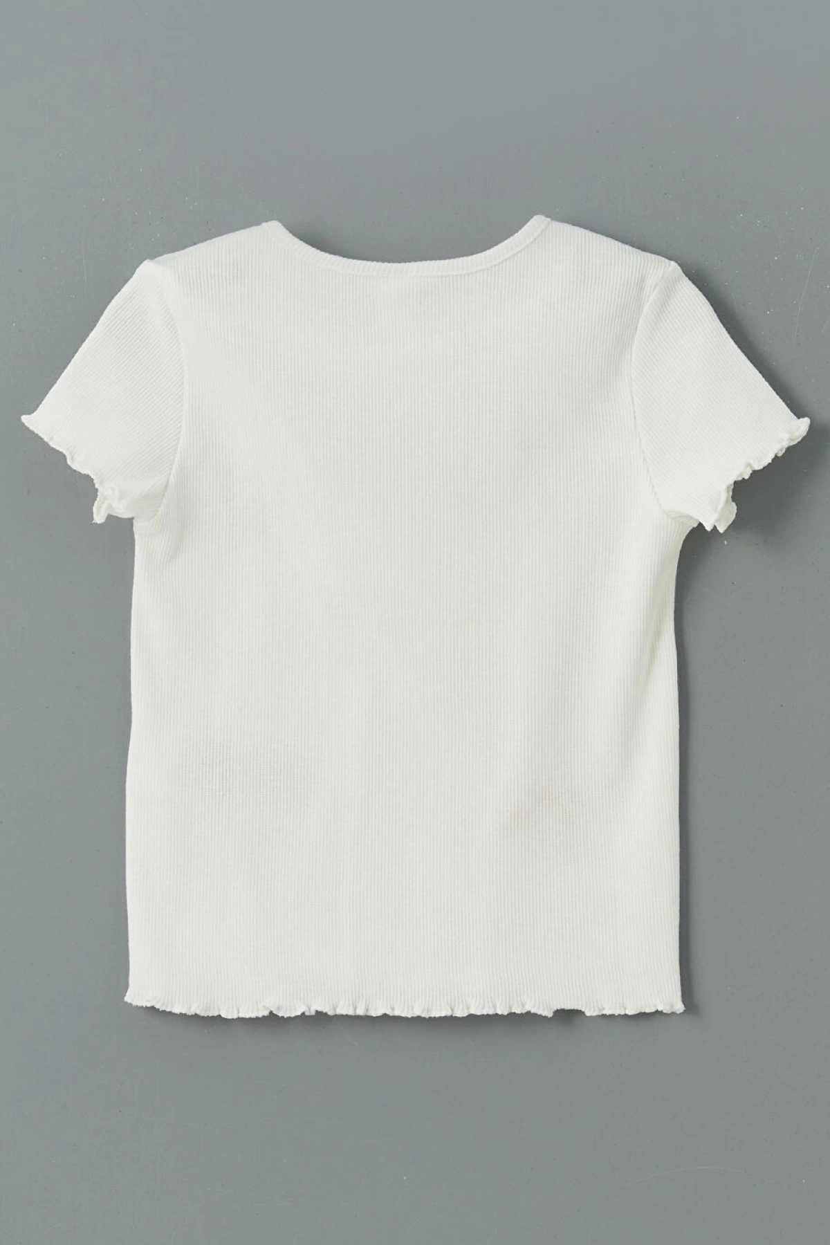 LC Waikiki LCW Kids Bisiklet Yaka Çiçekli Kız Çocuk Tişört