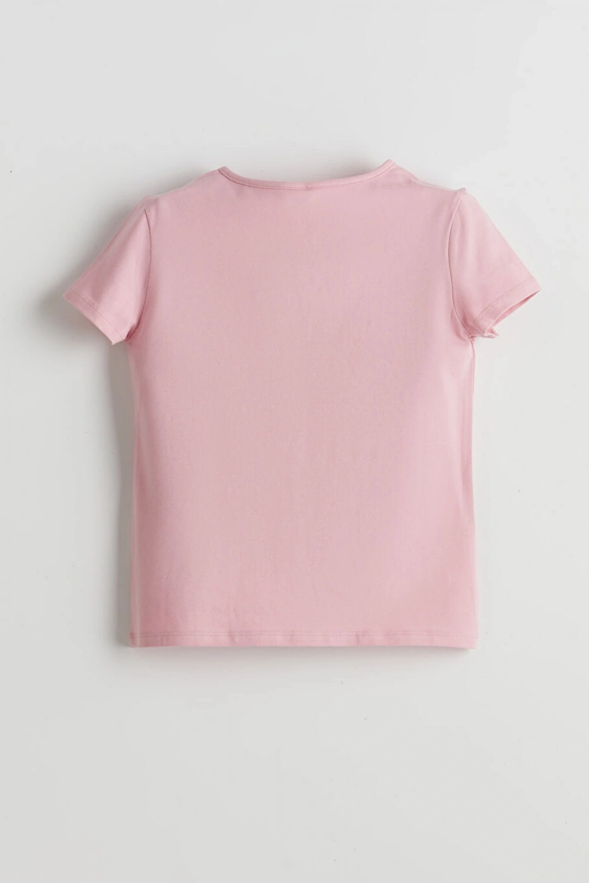 LC Waikiki LCW Kids Bisiklet Yaka Taşlı Kız Çocuk Tişört