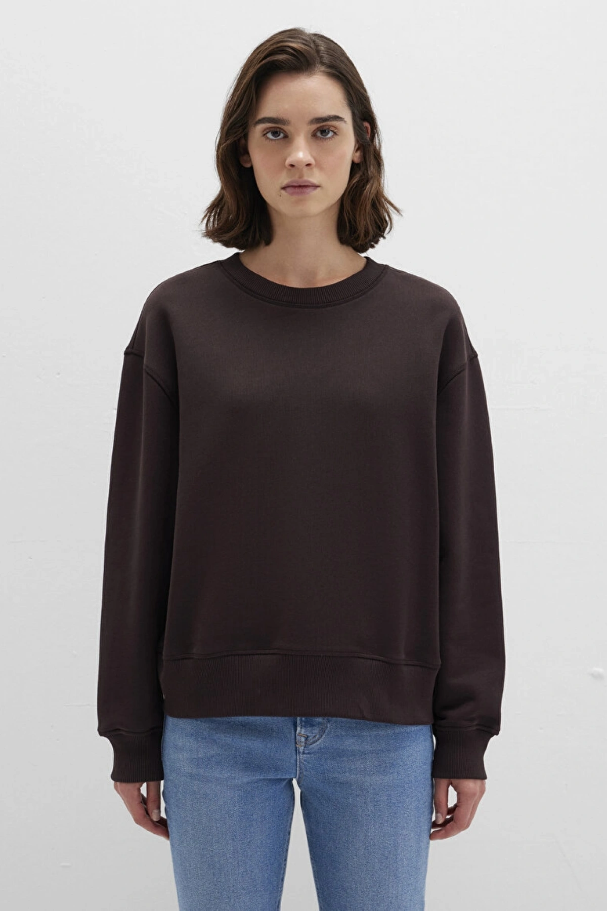 MAVİ Bisiklet Yaka Kahverengi Sweatshirt