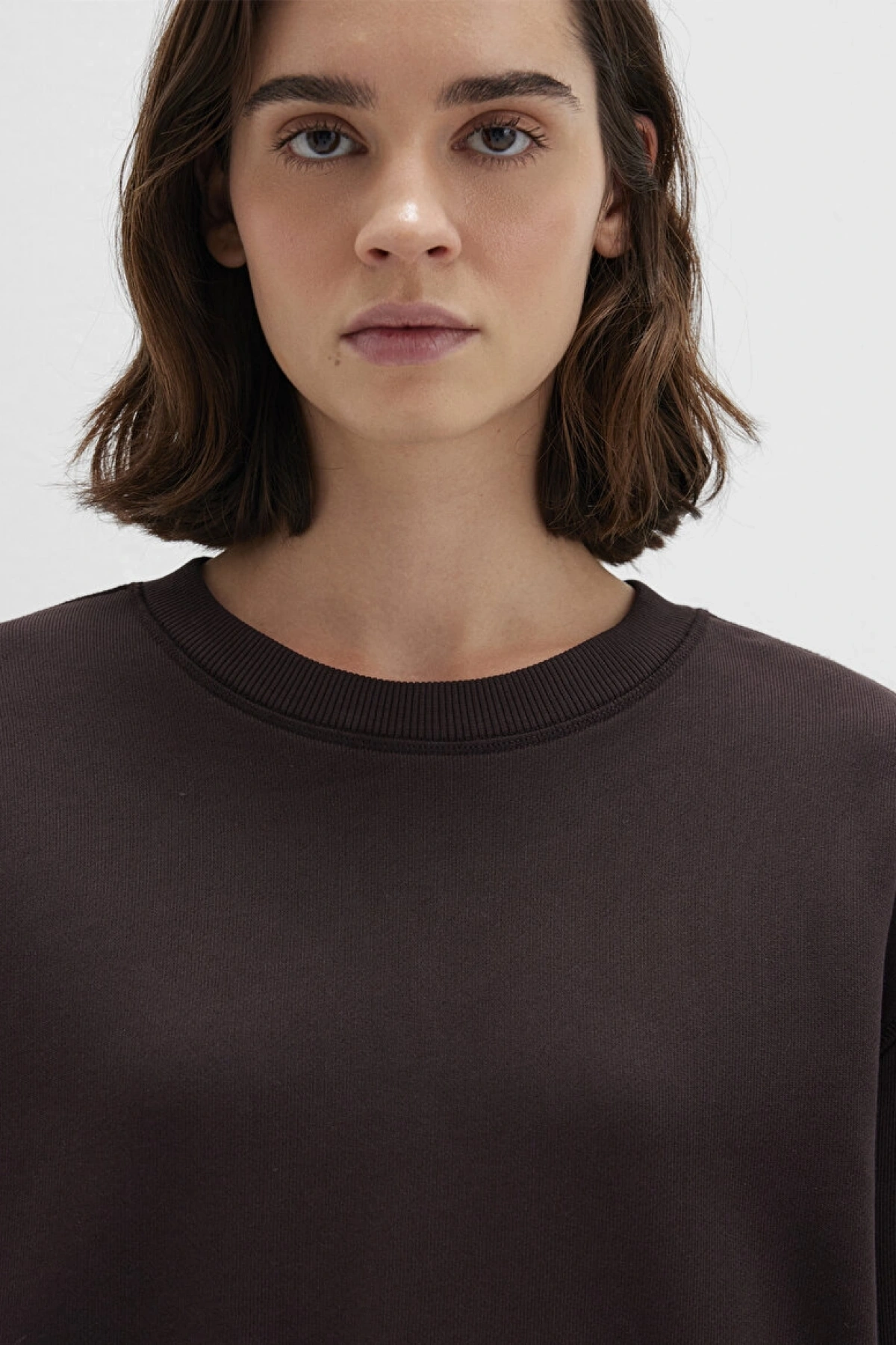 MAVİ Bisiklet Yaka Kahverengi Sweatshirt