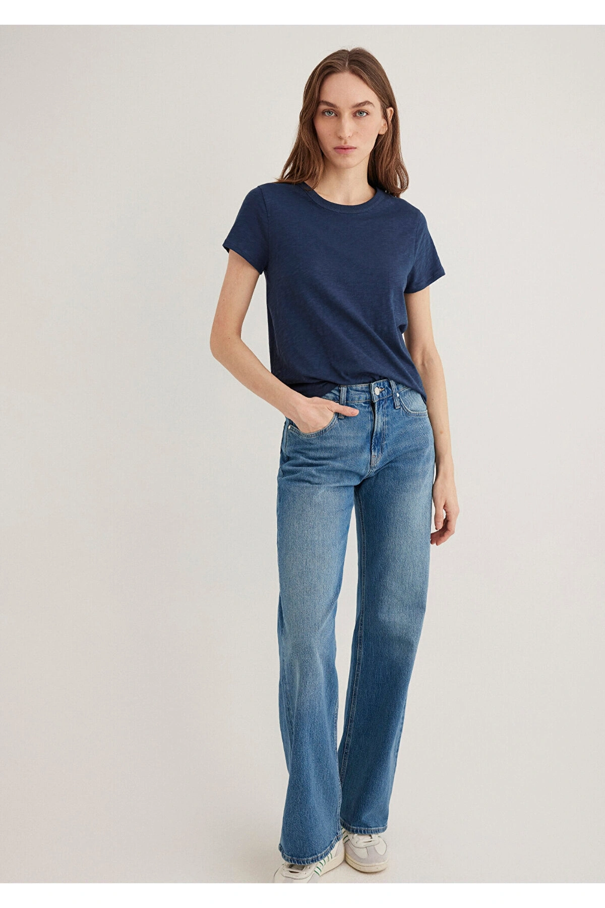 Mavi Lacivert Basic Tişört Regular Fit / Normal Kesim