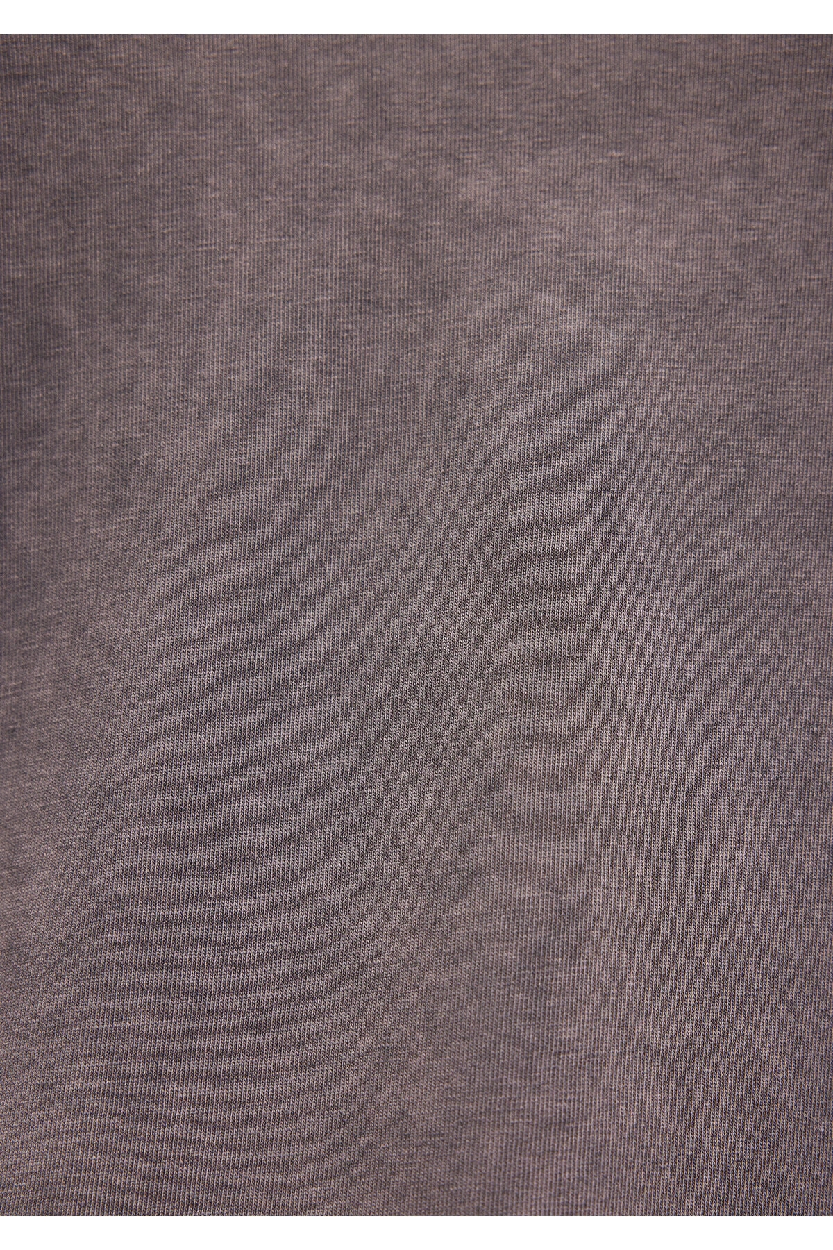 V Yaka Gri Basic Tişört Slim Fit / Dar Kesim