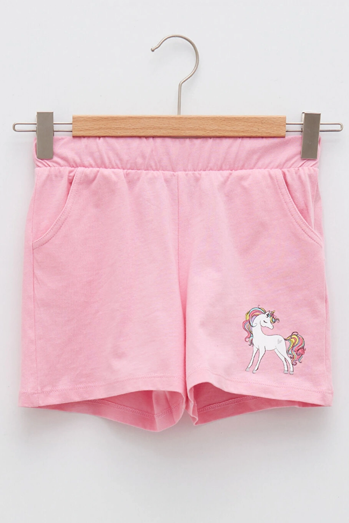 LCW Kids Beli Lastikli Baskılı Kız Çocuk Şort