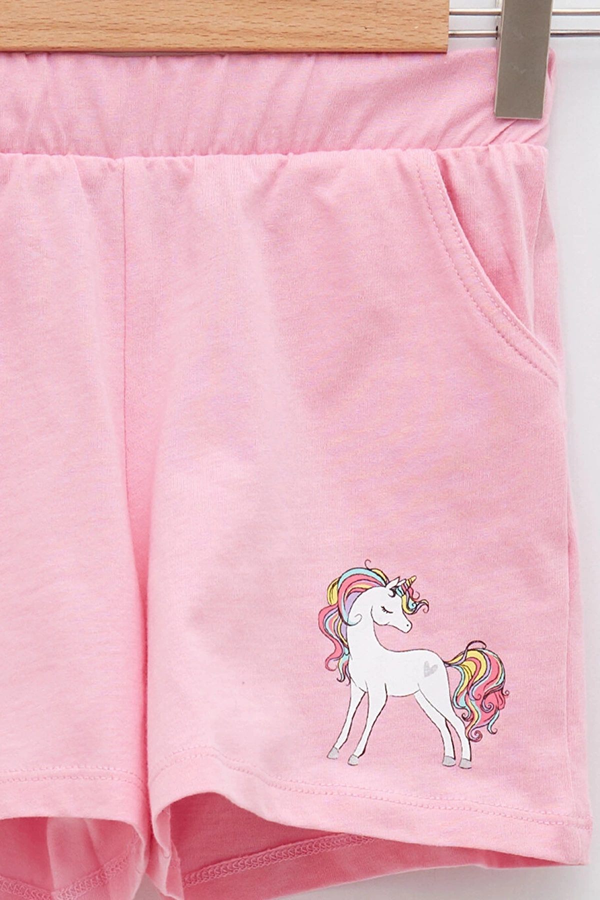 LCW Kids Beli Lastikli Baskılı Kız Çocuk Şort