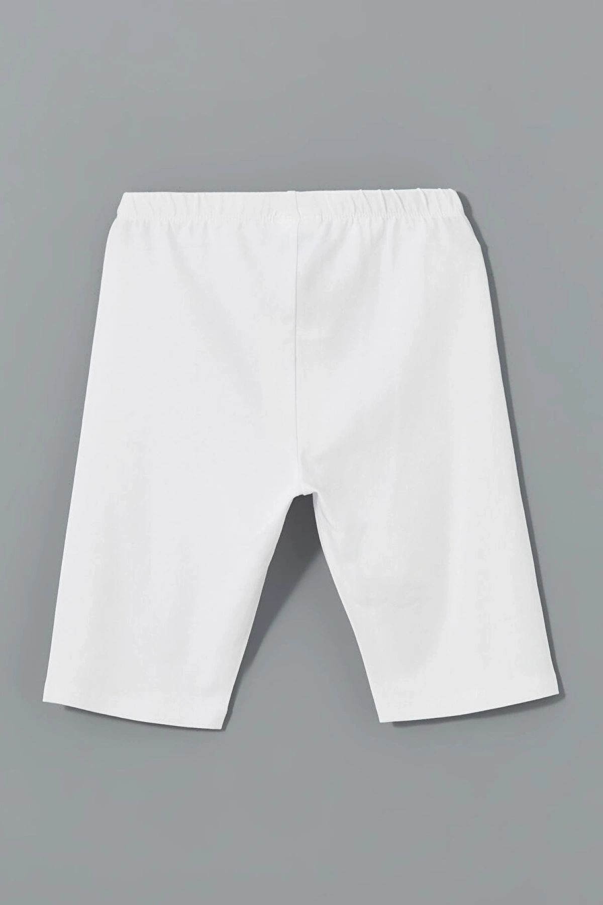 LCW Kids Beyaz Beli Lastikli Kız Çocuk Kısa Tayt