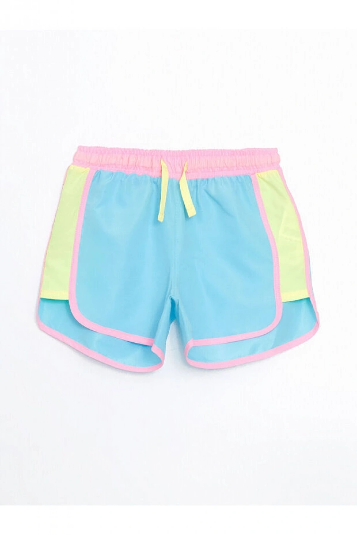 LC Waikiki LCW Kids Mavi Beli Lastikli Hızlı Kuruyan Kız Çocuk Deniz Şortu