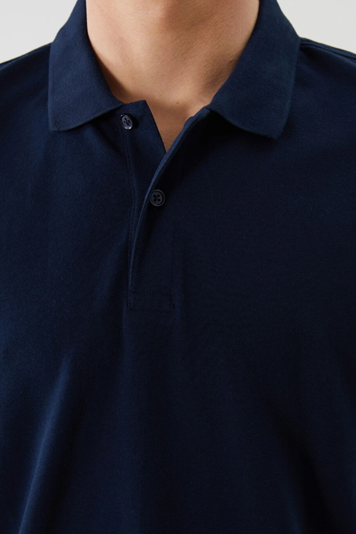 LCWAIKIKI Classic Lacivert Polo Yaka Kısa Kollu Pike Erkek Tişört