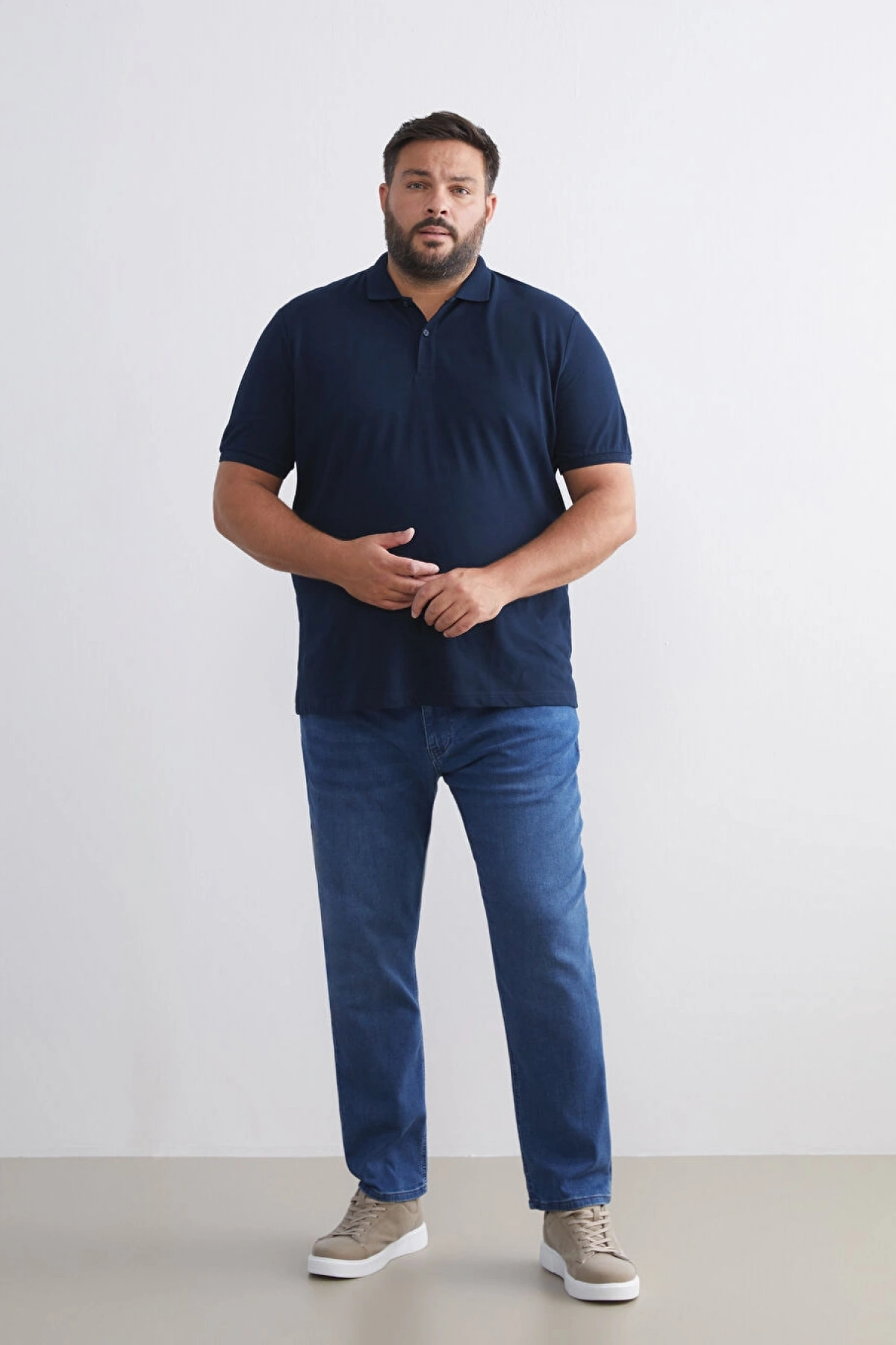 LCWAIKIKI Classic Lacivert Polo Yaka Kısa Kollu Pike Erkek Tişört