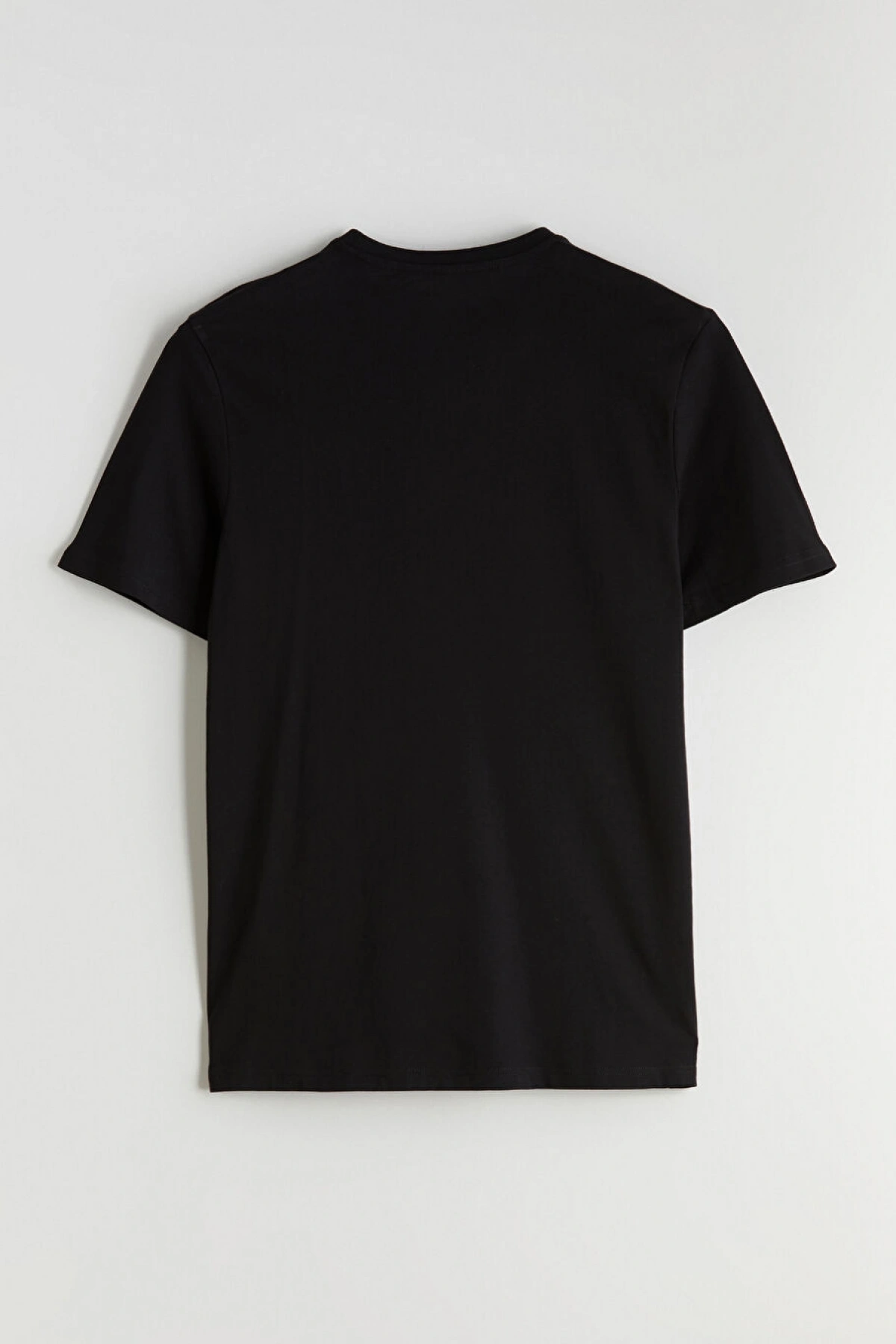 LCWAIKIKI Classic Siyah Bisiklet Yaka Baskılı Penye Erkek Tişört