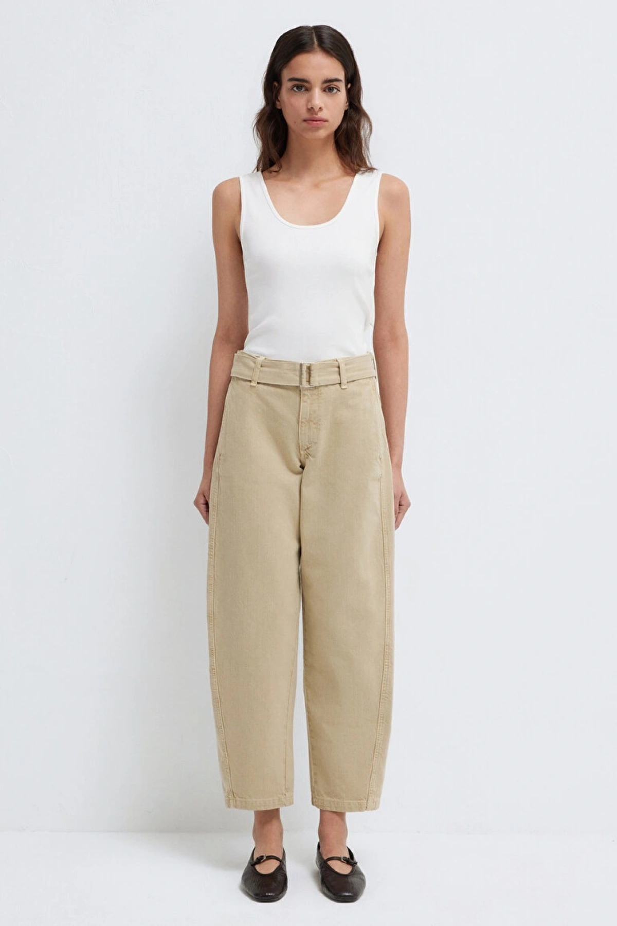 MAVİ Kemerli Bej Pantolon