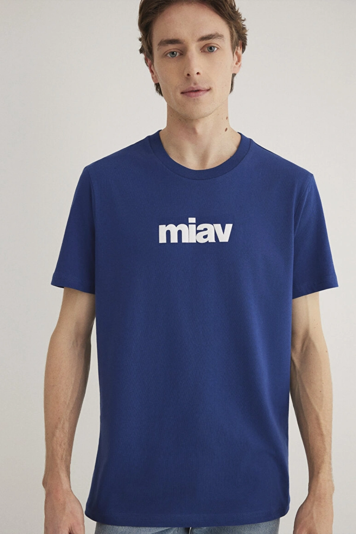 MAVİ Miav Baskılı Mavi Tişört