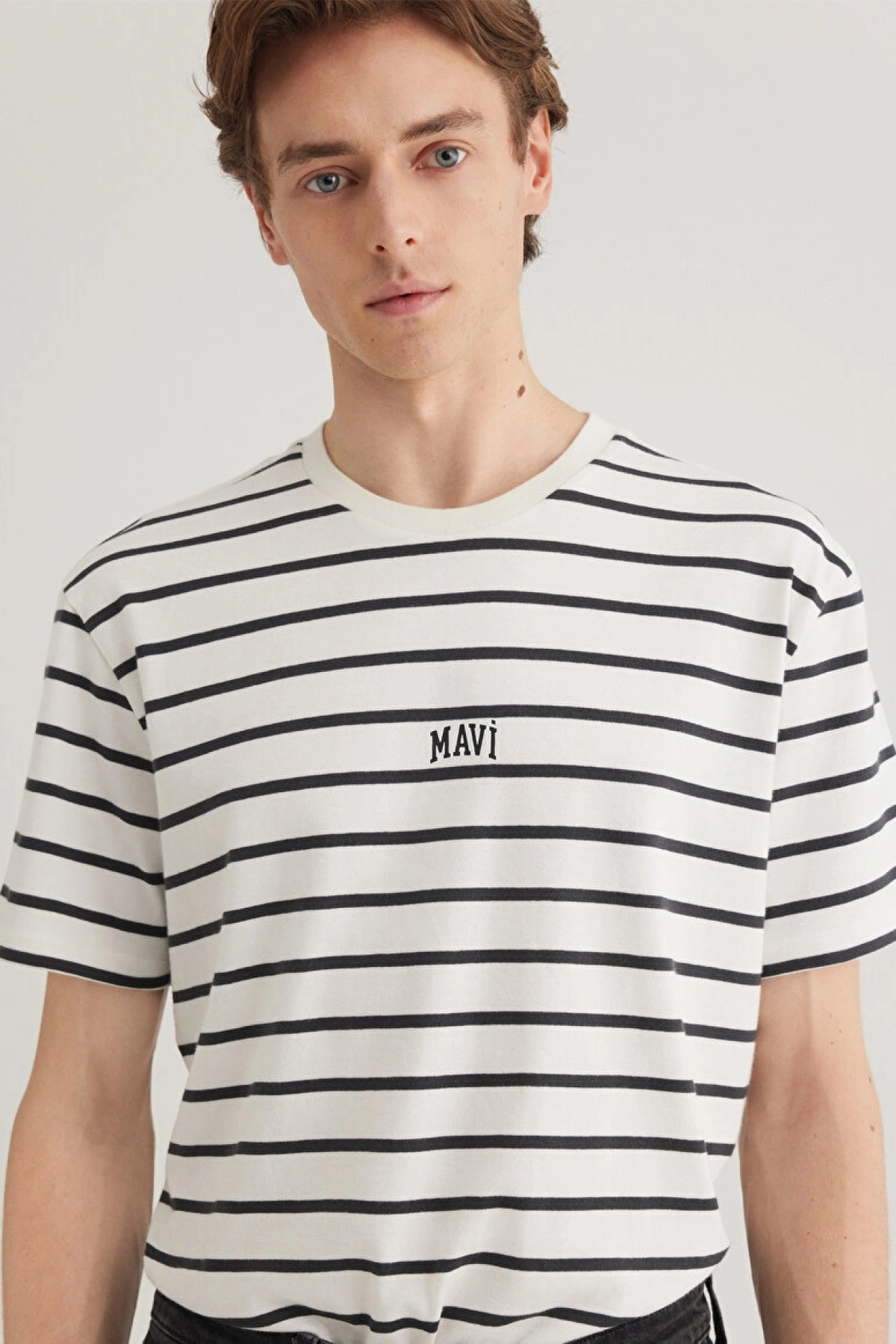 MAVİ ÇİZGİLİ MAVİ LOGO TİŞÖRT Phantom Stripe