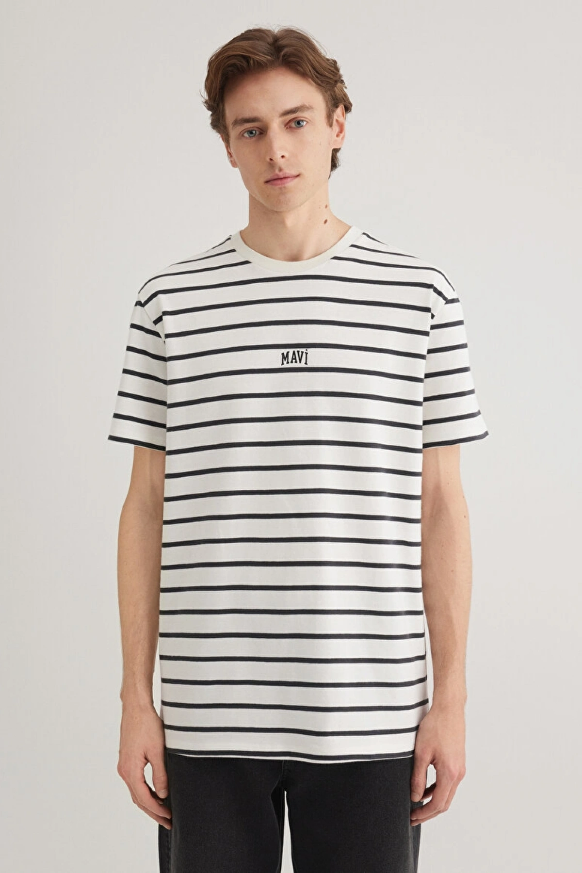 MAVİ ÇİZGİLİ MAVİ LOGO TİŞÖRT Phantom Stripe