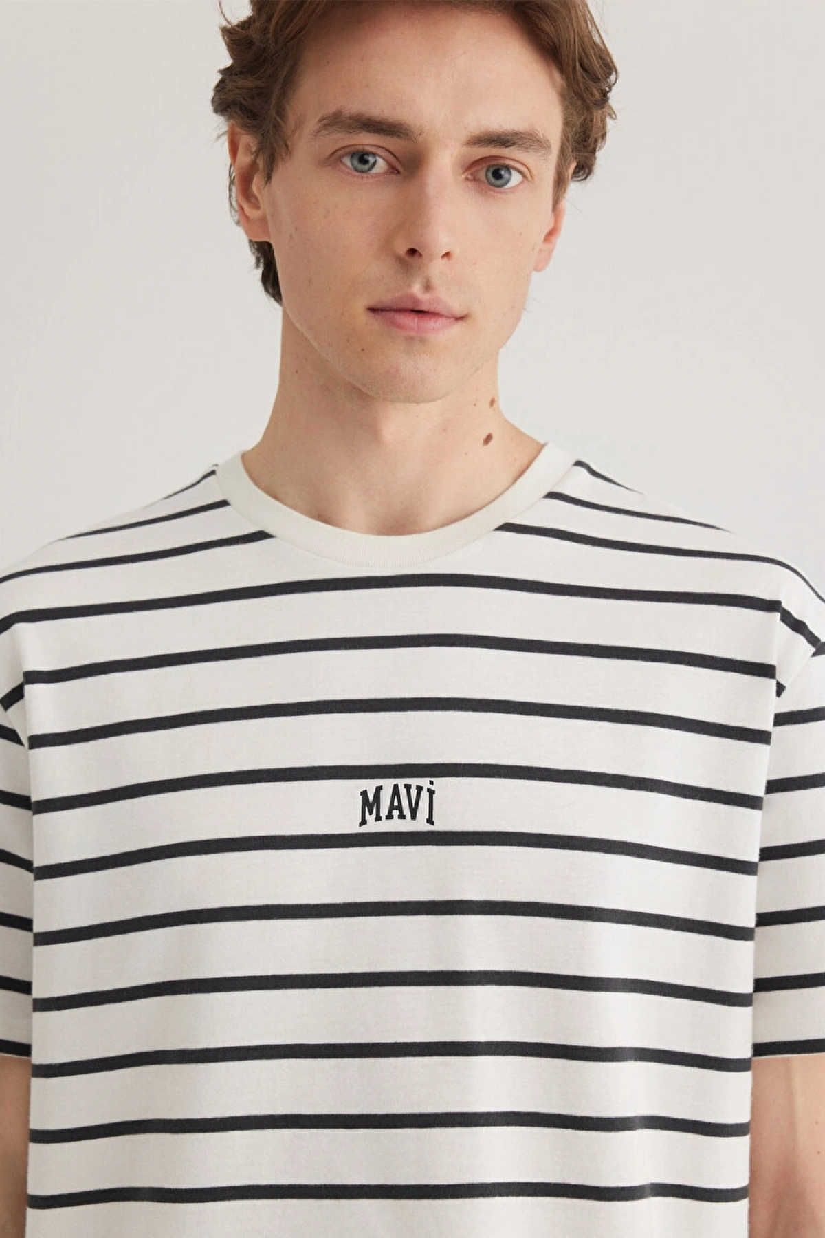 MAVİ ÇİZGİLİ MAVİ LOGO TİŞÖRT Phantom Stripe