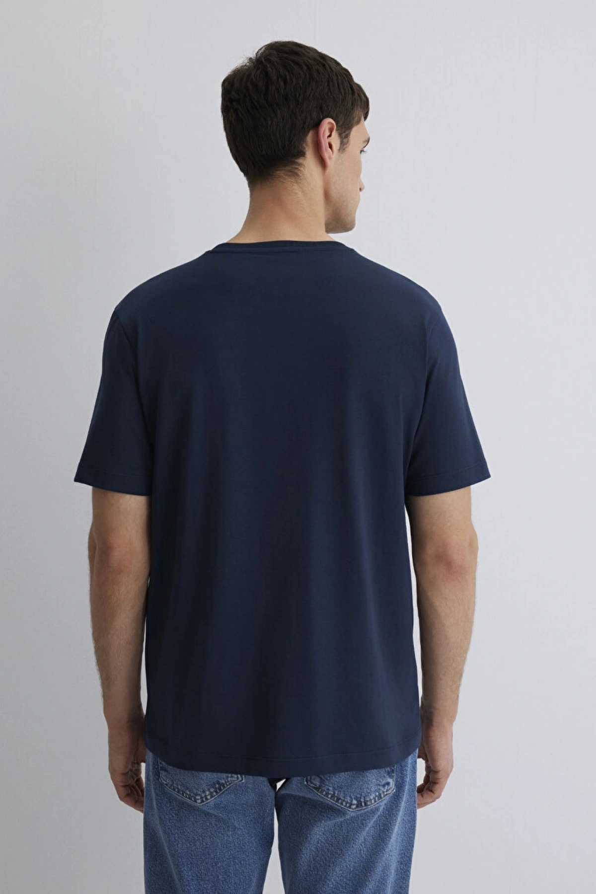 MAVİ İstanbul Baskılı Lacivert Tişört