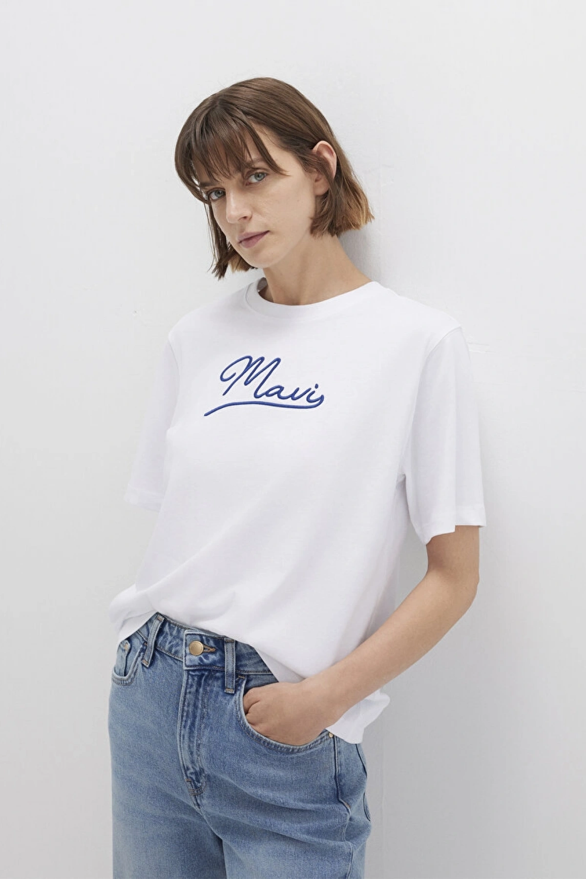 MAVI JEANS BASKILI TİŞÖRT Beyaz