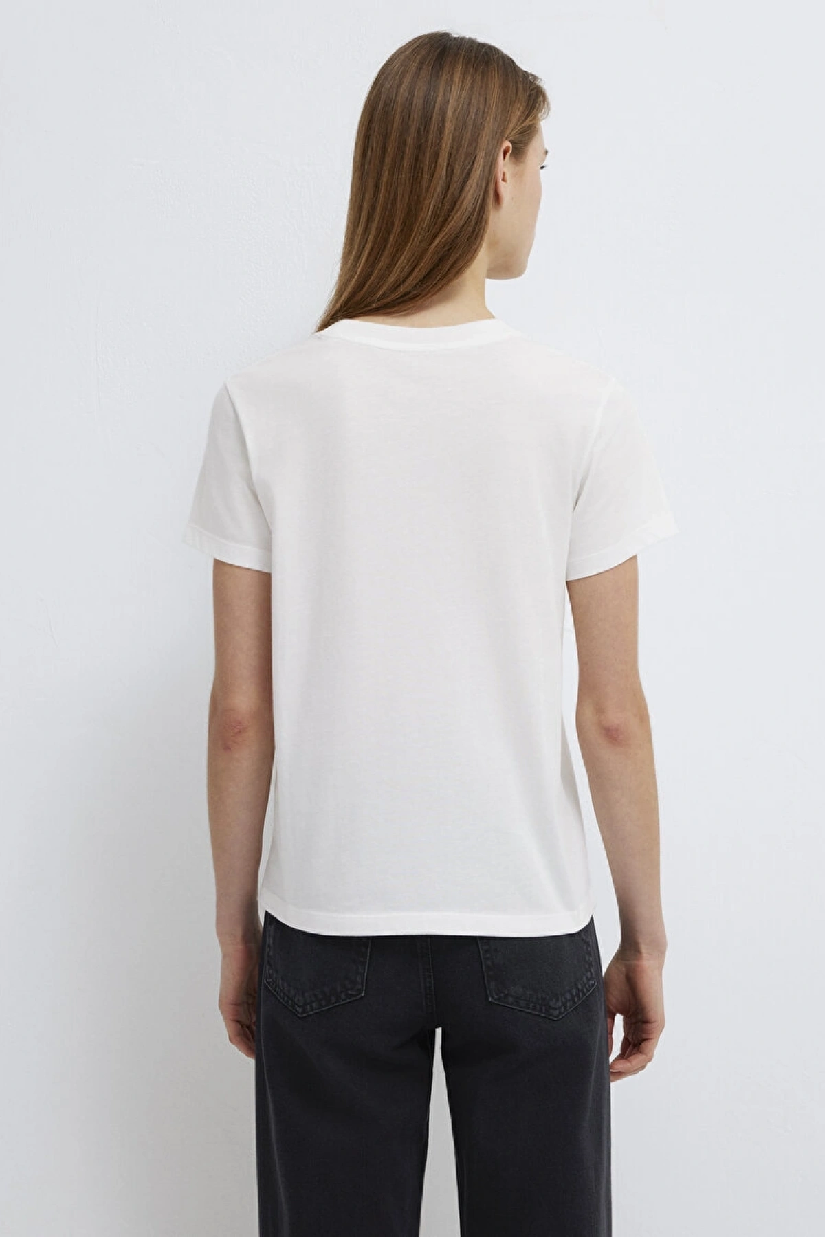 MAVI BASKILI TISÖRT Kırık Beyaz