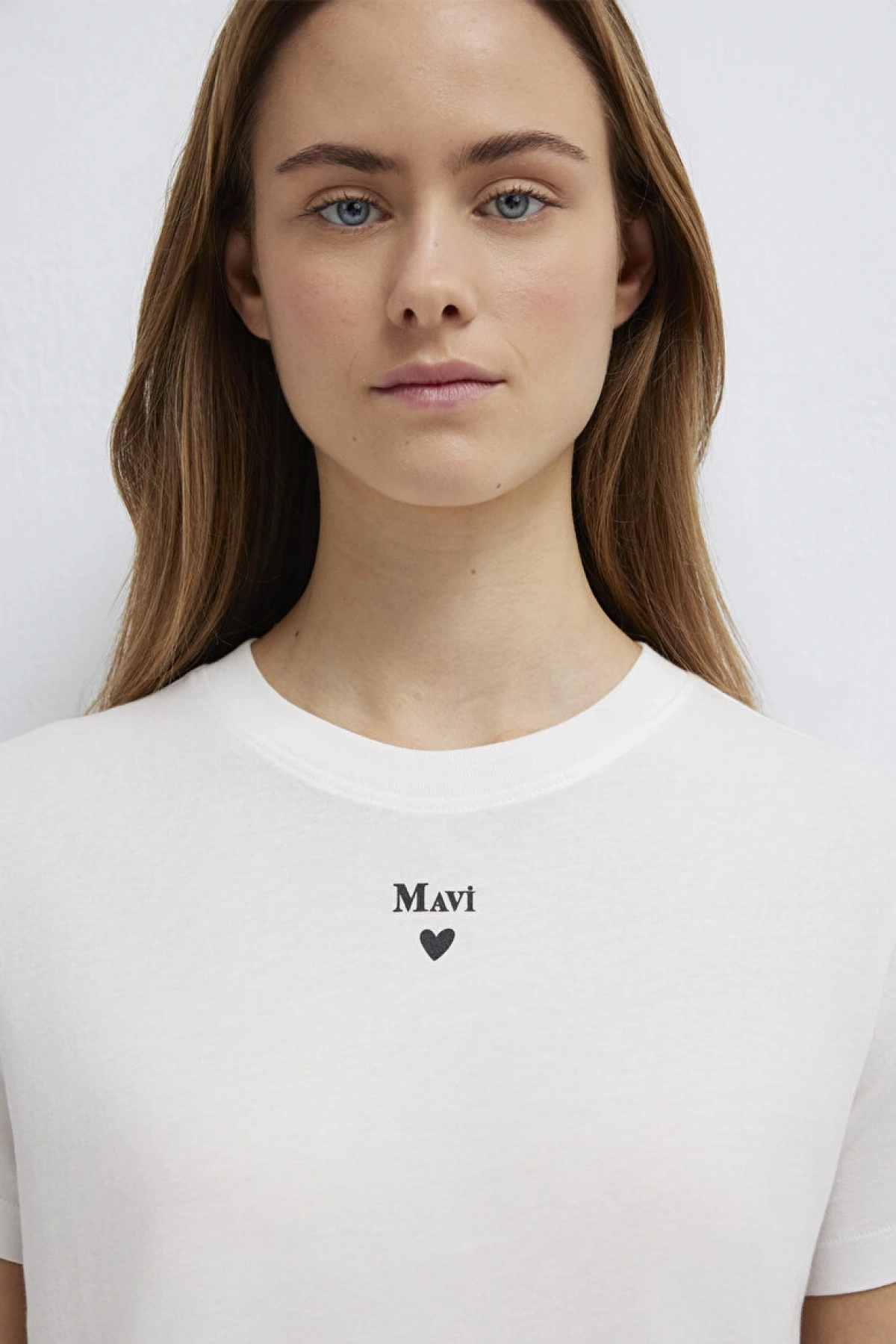 MAVI BASKILI TISÖRT Kırık Beyaz