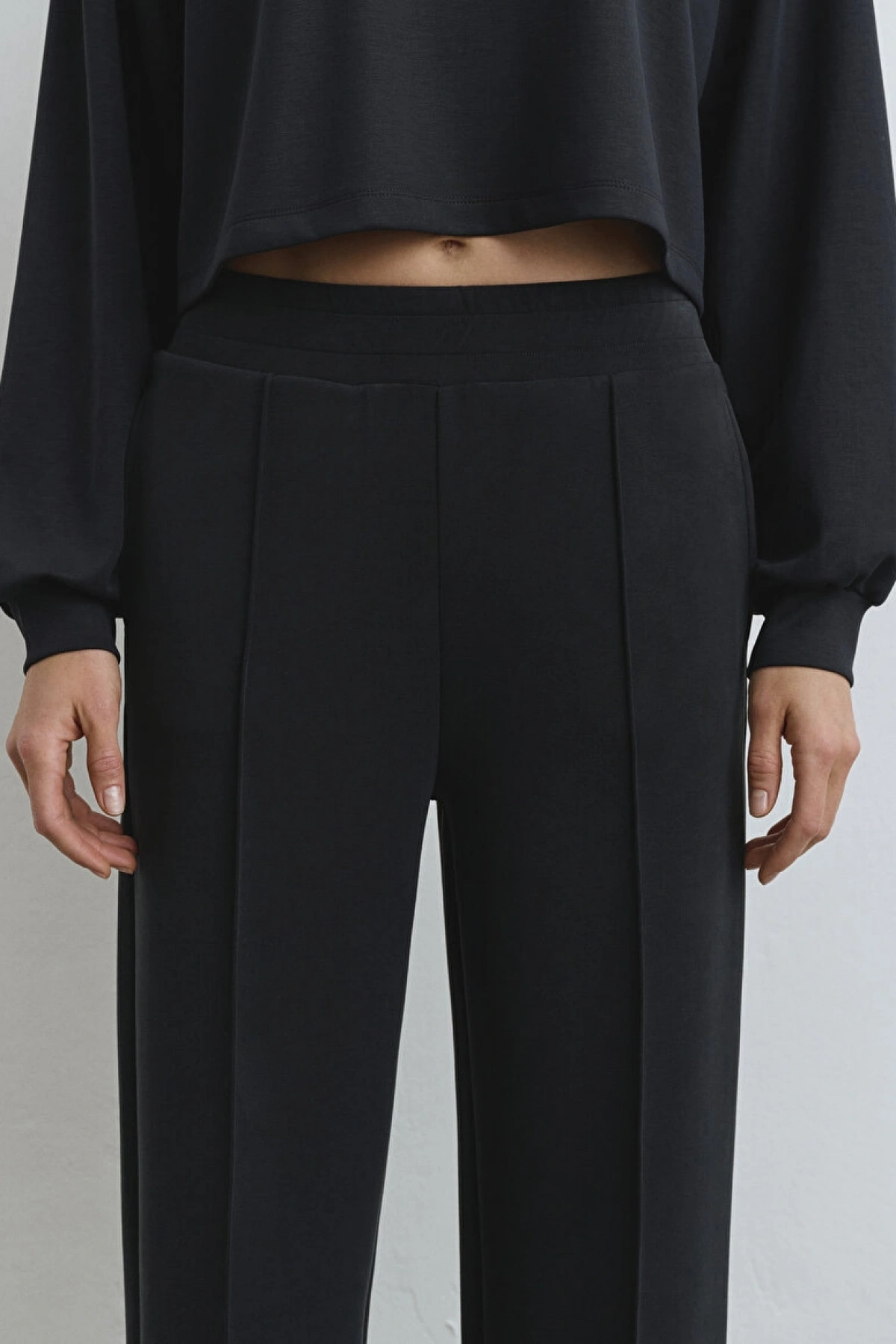 Mavi Sporty Lux Siyah (TENCEL™) Modal Eşofman Altı